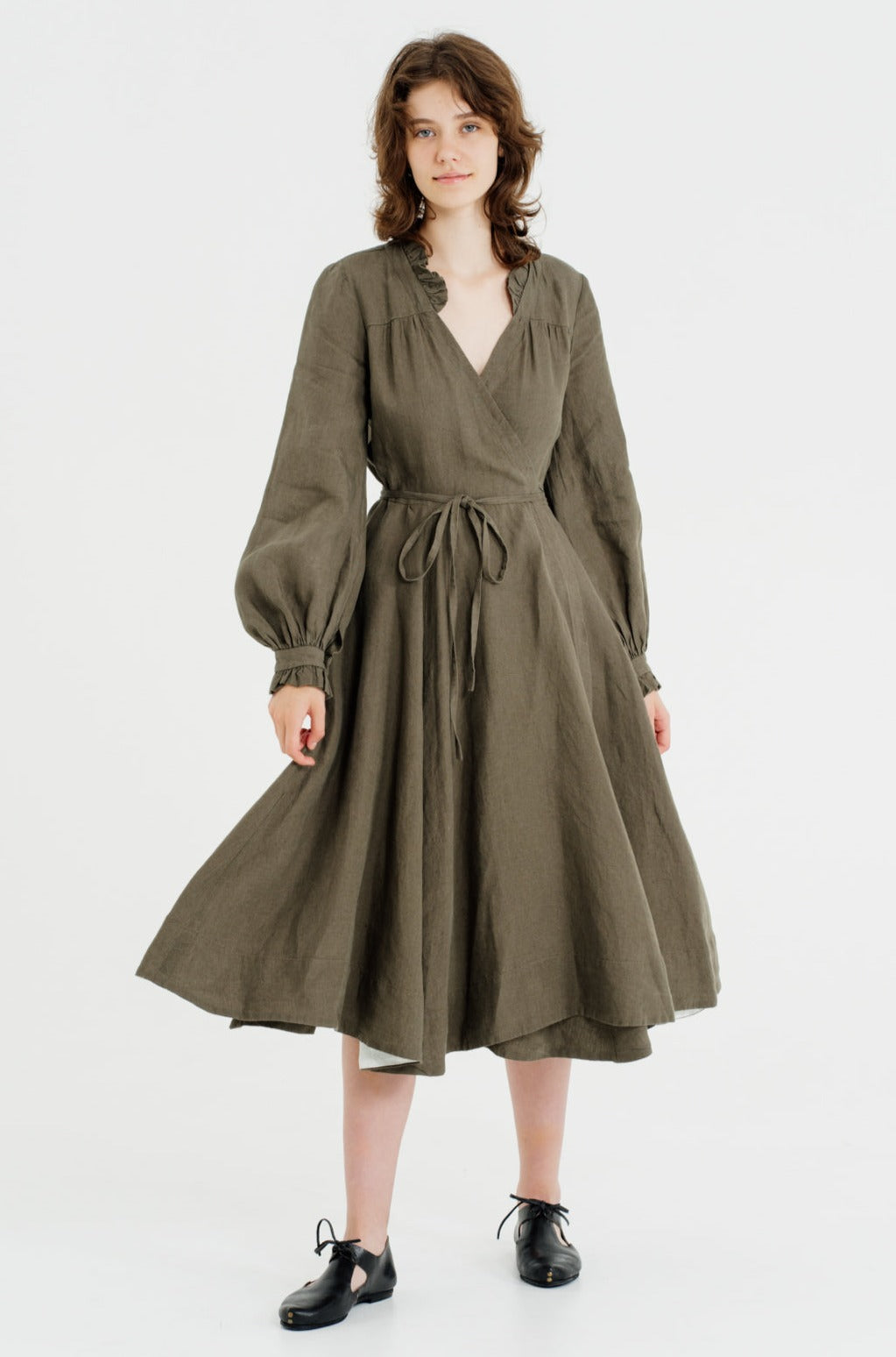 Darcy Dress, Long Sleeve, Pine Green