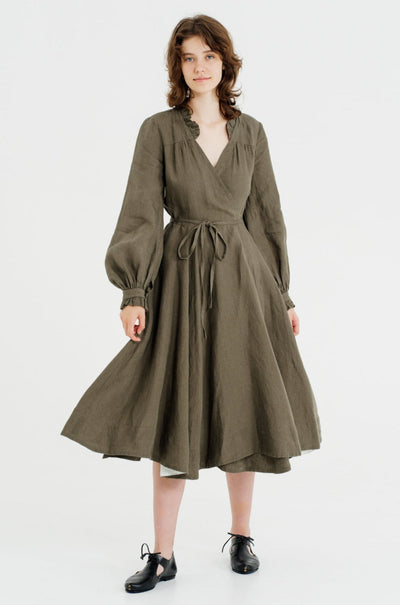 Darcy Dress, Long Sleeve, Pine Green