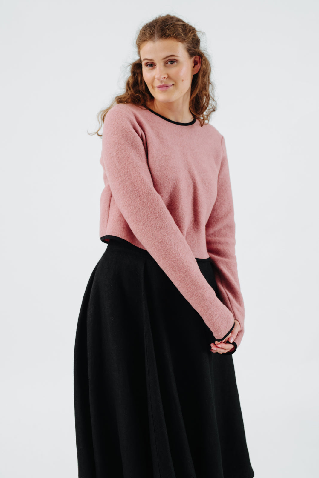 Crop Sweater, Wool#color_pink