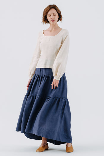 Tiered Skirt, Moonlight Blue