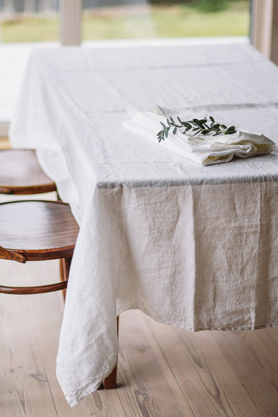 Linen Tablecloth - Son de Flor#color_white-magnolia
