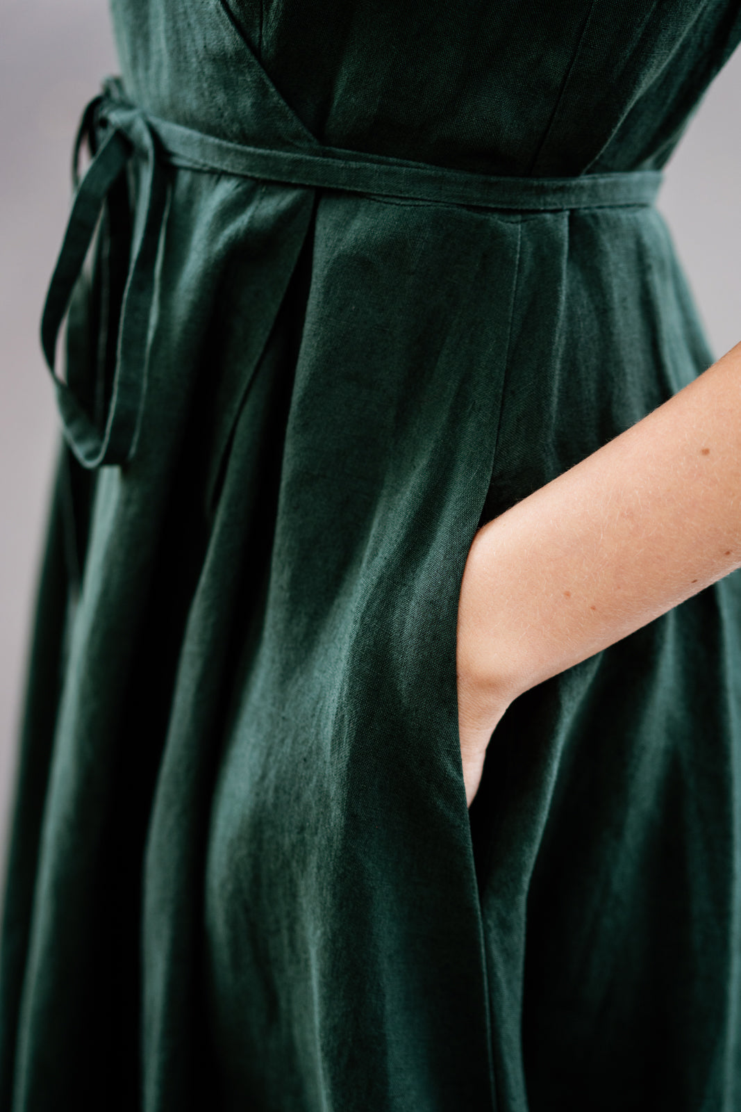 Wrap Dress, Short Sleeve#color_evergreen