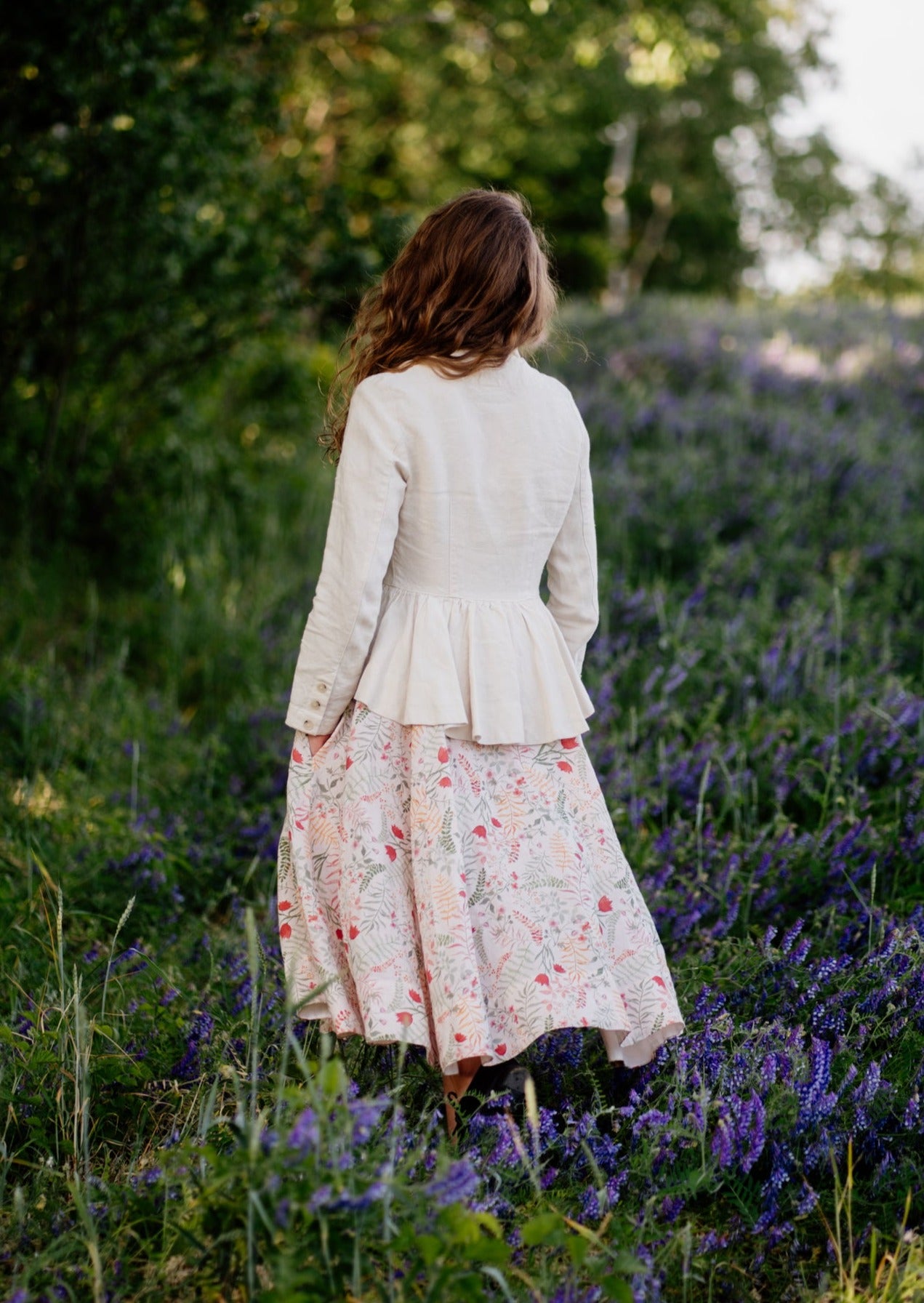 Classic Skirt, Whimsical Garden