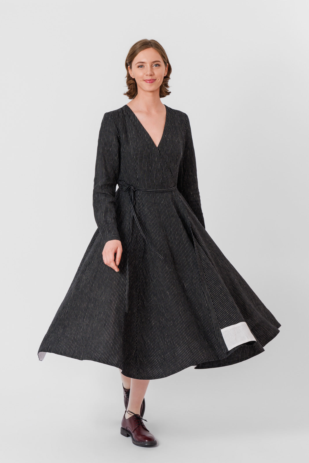 Wrap Dress, Long Sleeve, Evergreen | Son de Flor