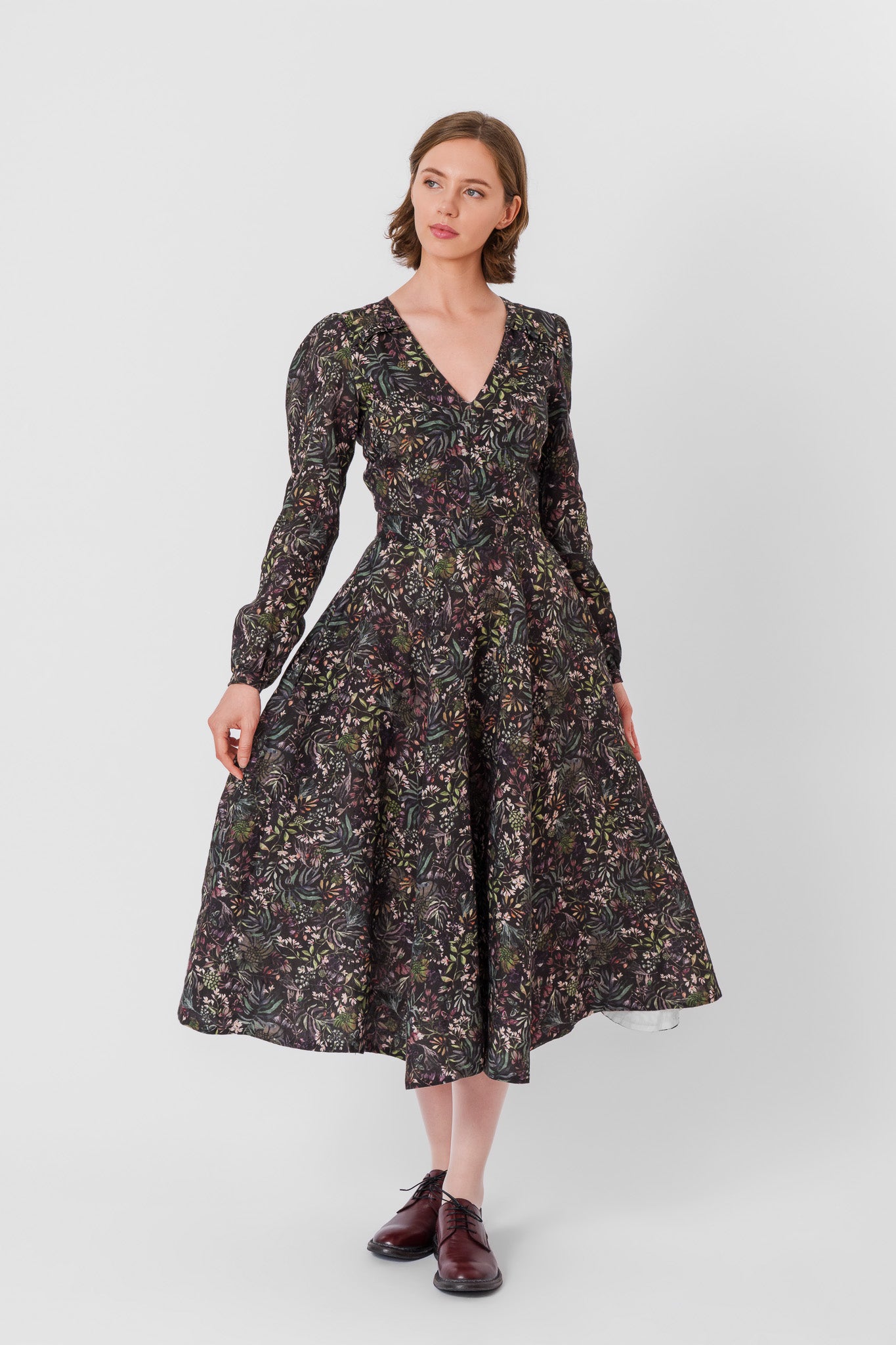 Bridget Dress, Long Sleeve, Venice Floral