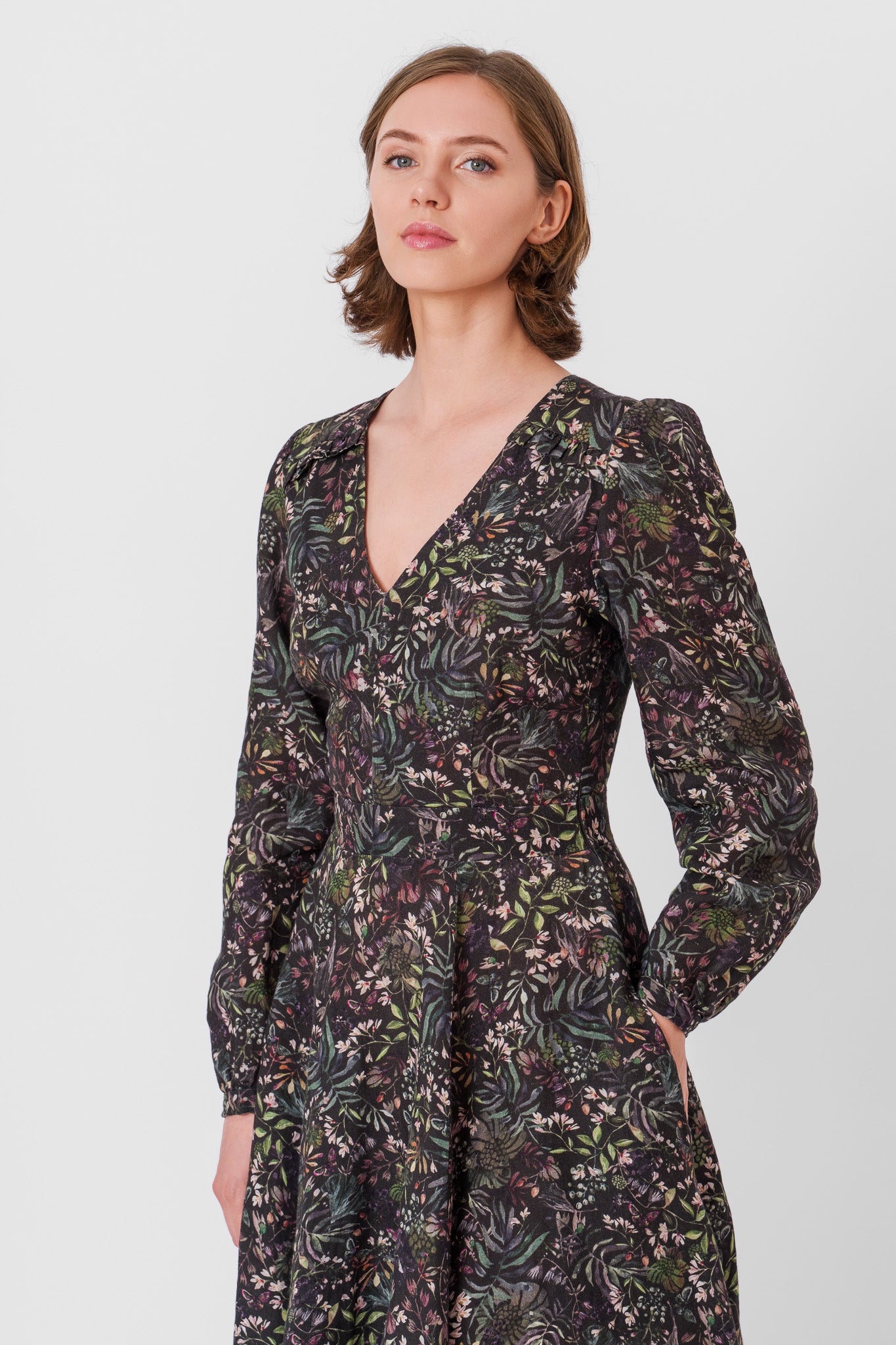 Bridget Dress, Long Sleeve, Venice Floral