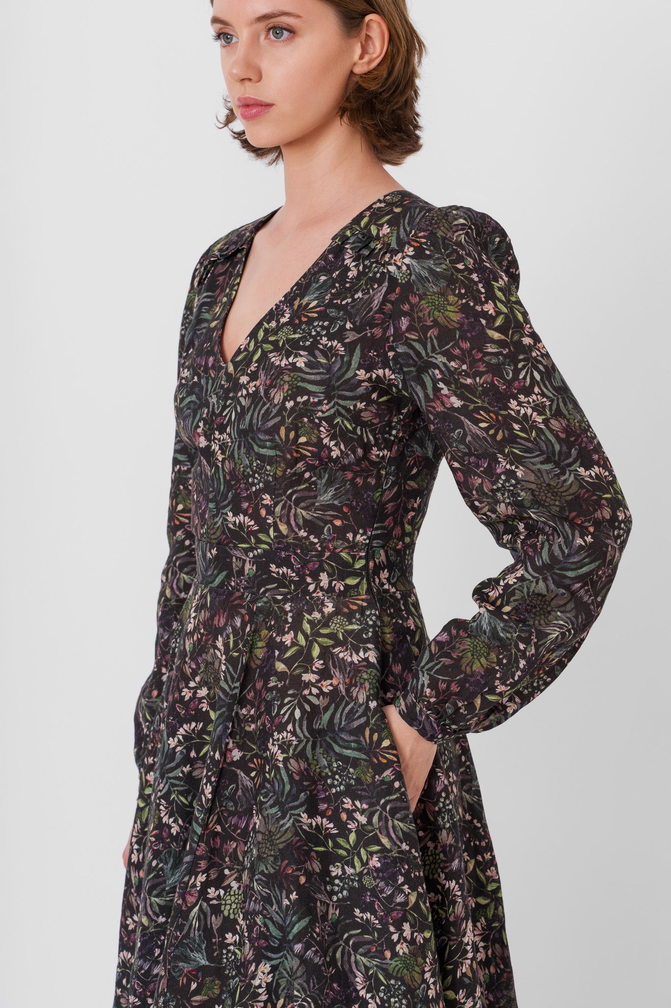 Bridget Dress, Long Sleeve, Venice Floral