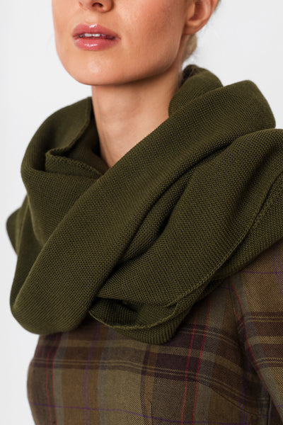 Elaine Scarf, Wool, Moss Green#color_moss-green