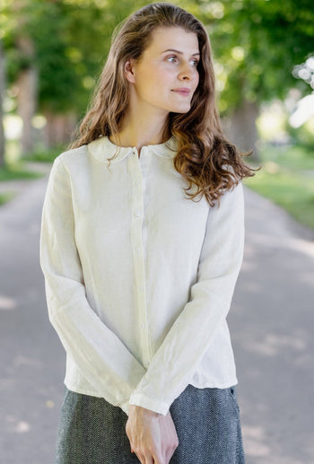 Classic Shirt, Long Sleeve, White Magnolia