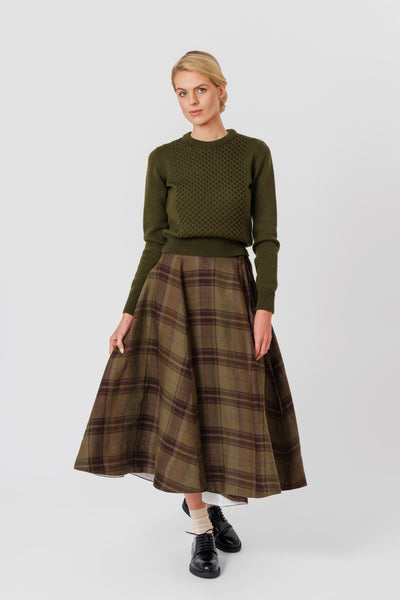 Elaine Pullover, Wool, Moss Green#color_moss-green