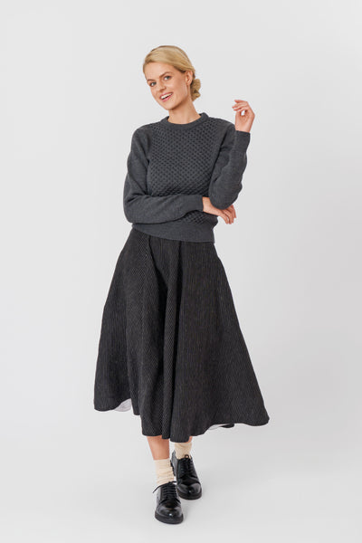 Elaine Pullover, Wool, Charcoal Grey#color_charcoal-grey