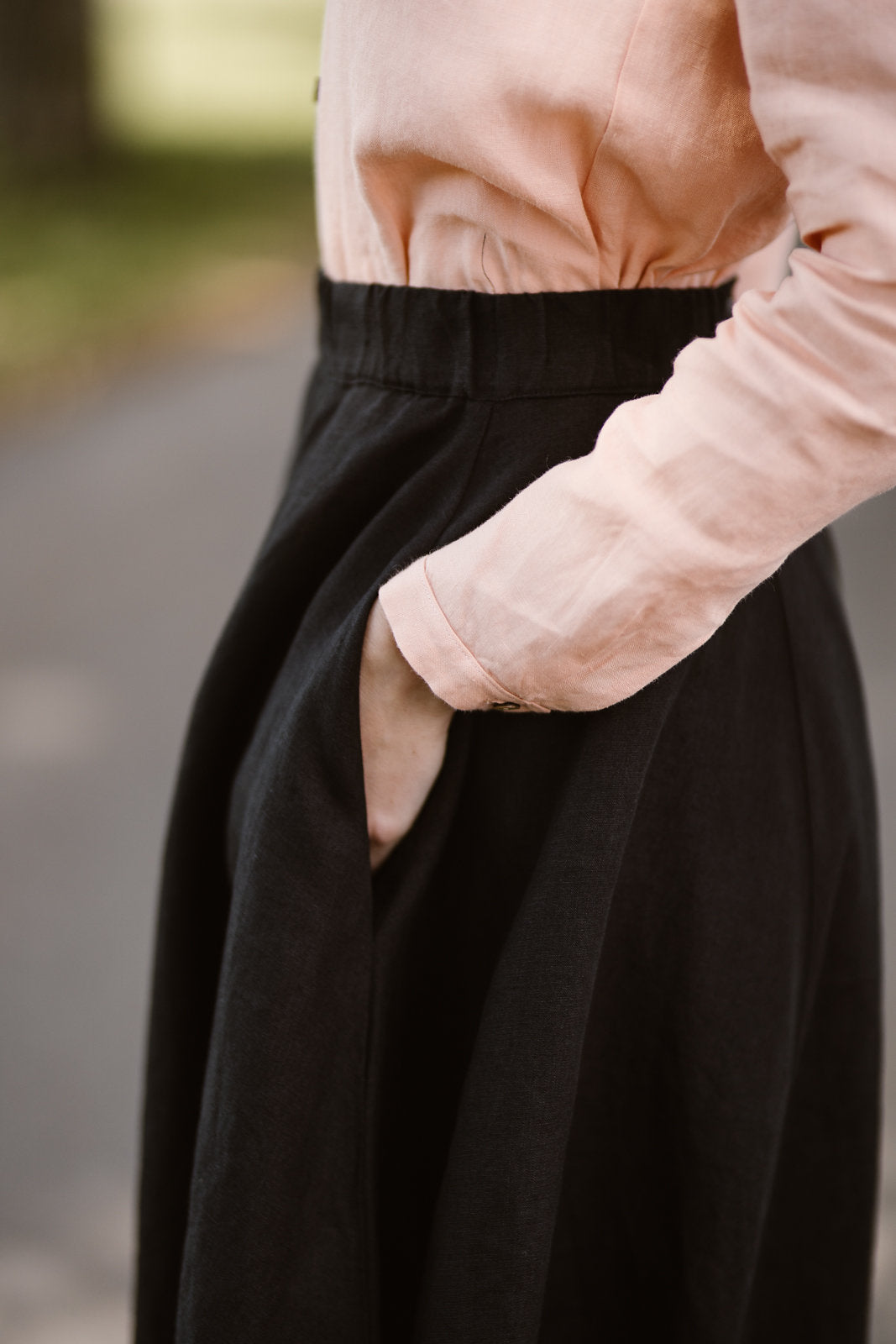 Classic Skirt, Black Pansy