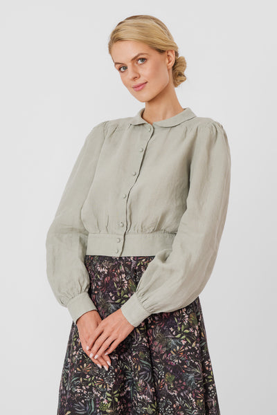 Leonor Shirt, Long Sleeve, Mint#color_mint