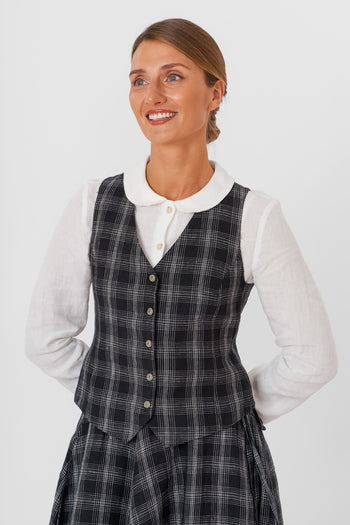 Classic Vest, Black Tartan#color_black-tartan