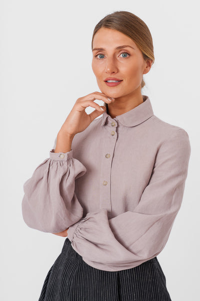 Fitted Sophie Shirt, Long Sleeve, Gentle Lilac#color_gentle-lilac