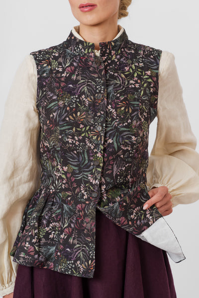 Peplum Vest, Sleeveless, Venice Floral#color_venice-floral