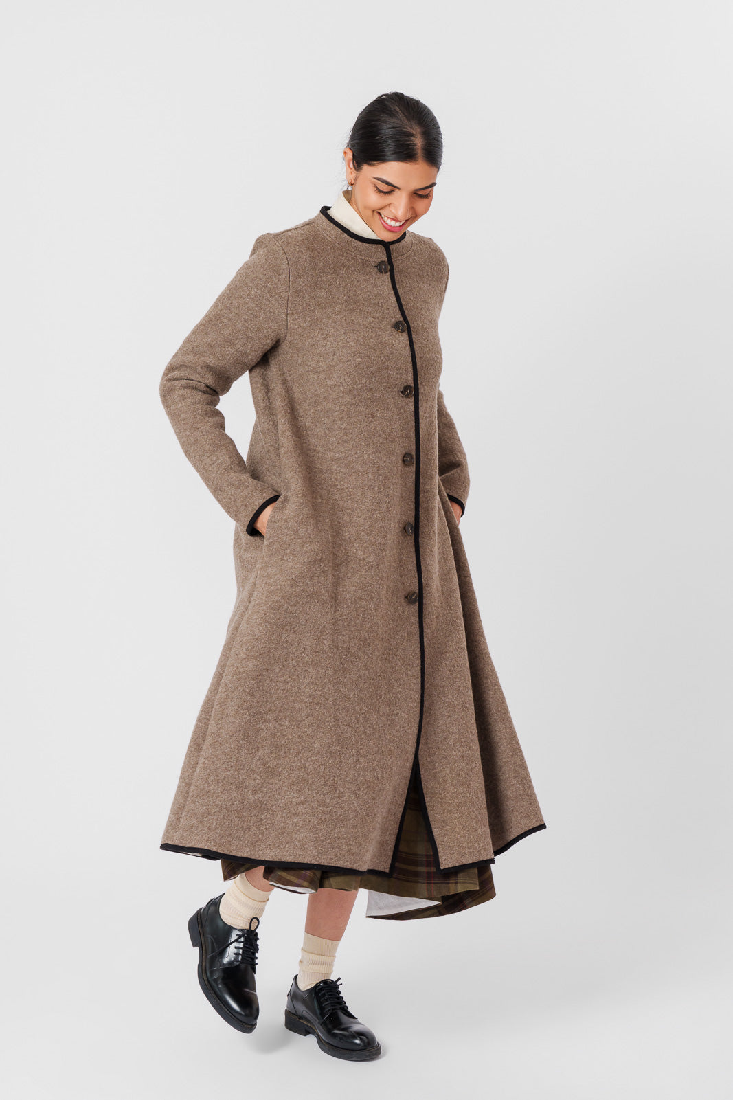 Classic Coat, Wool, Beige Brown#color_beige-brown