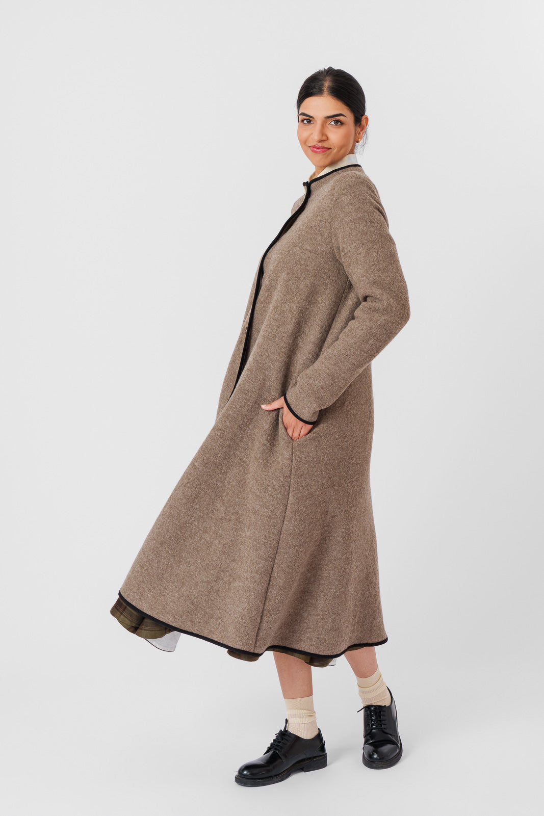 Classic Coat, Wool, Beige Brown#color_beige-brown