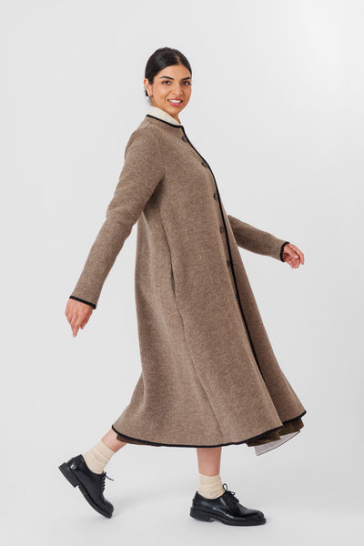 Classic Coat, Wool, Beige Brown#color_beige-brown