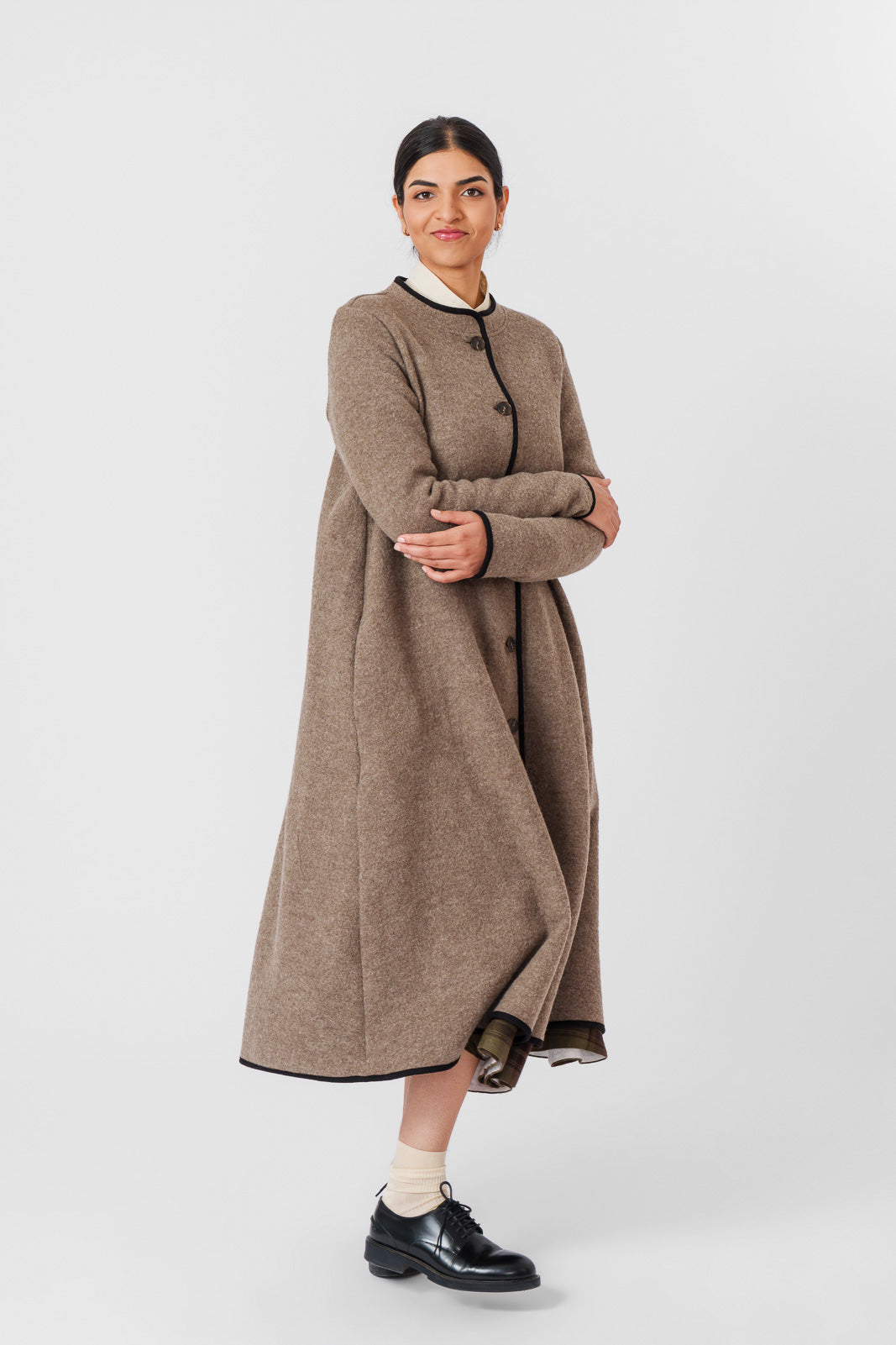 Classic Coat, Wool, Beige Brown#color_beige-brown