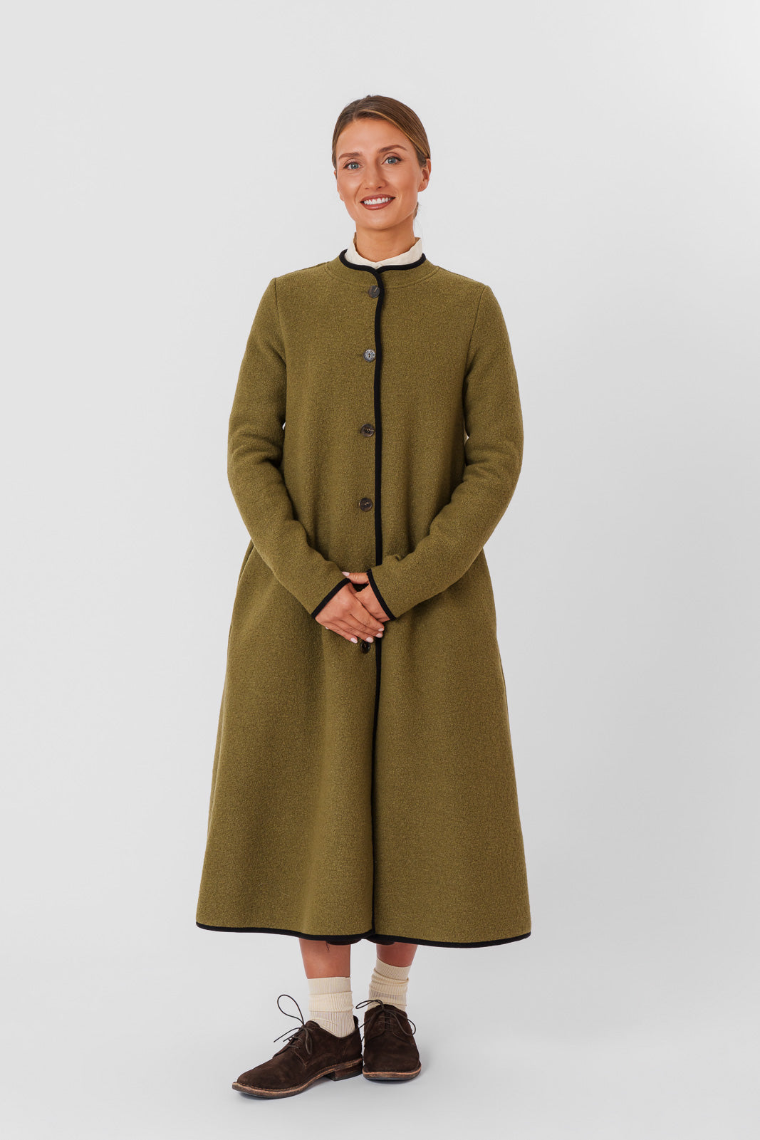 Classic Coat, Wool, Moss Green#color_moss-green