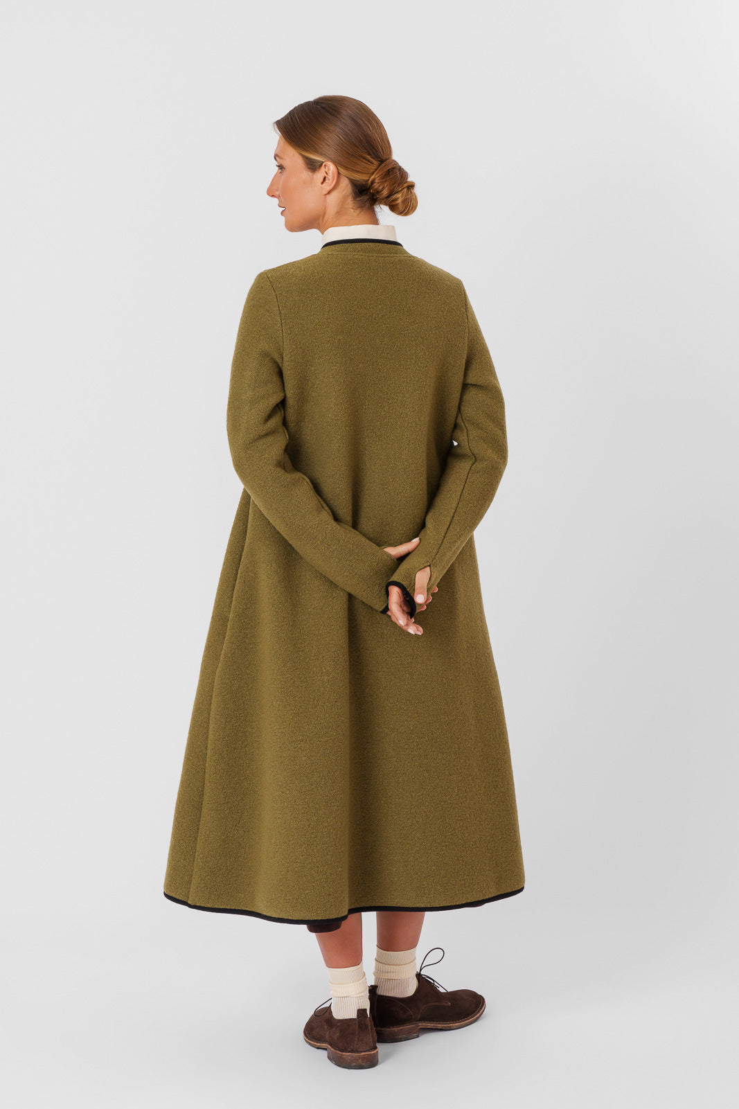 Classic Coat, Wool, Moss Green#color_moss-green