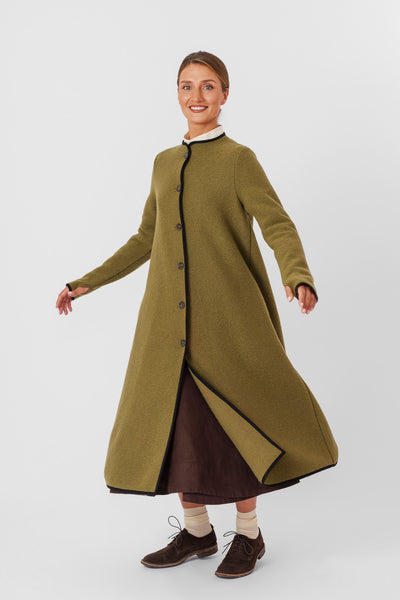 Classic Coat, Wool, Moss Green#color_moss-green