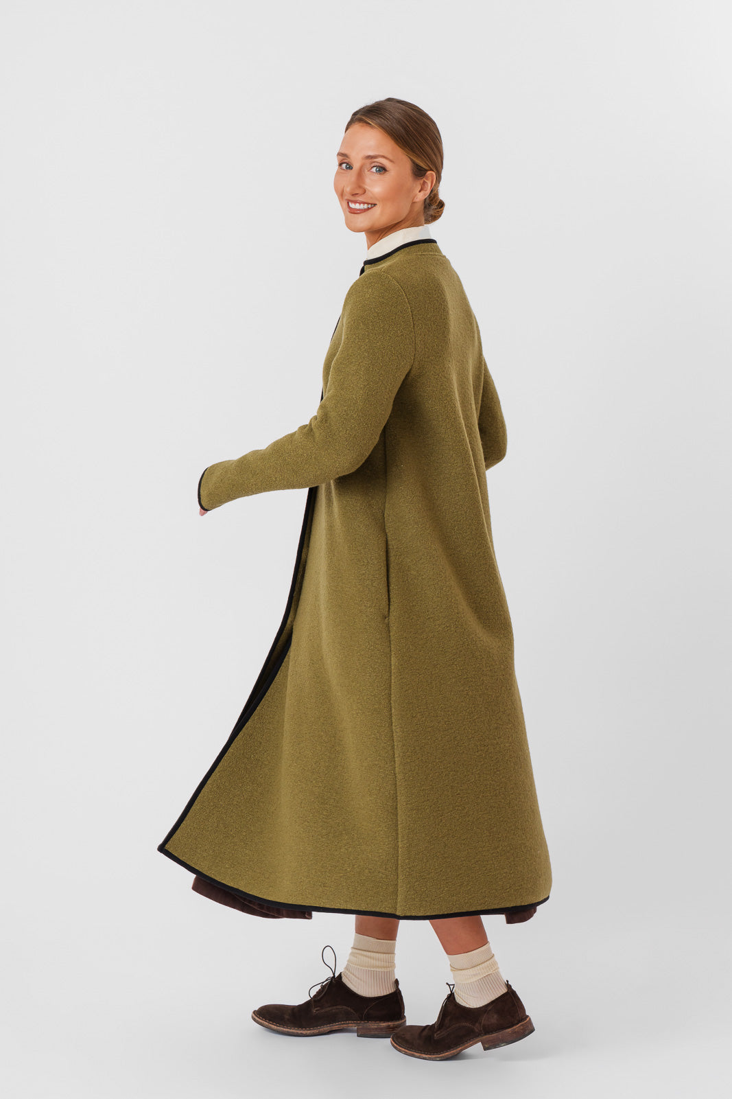 Classic Coat, Wool, Moss Green#color_moss-green