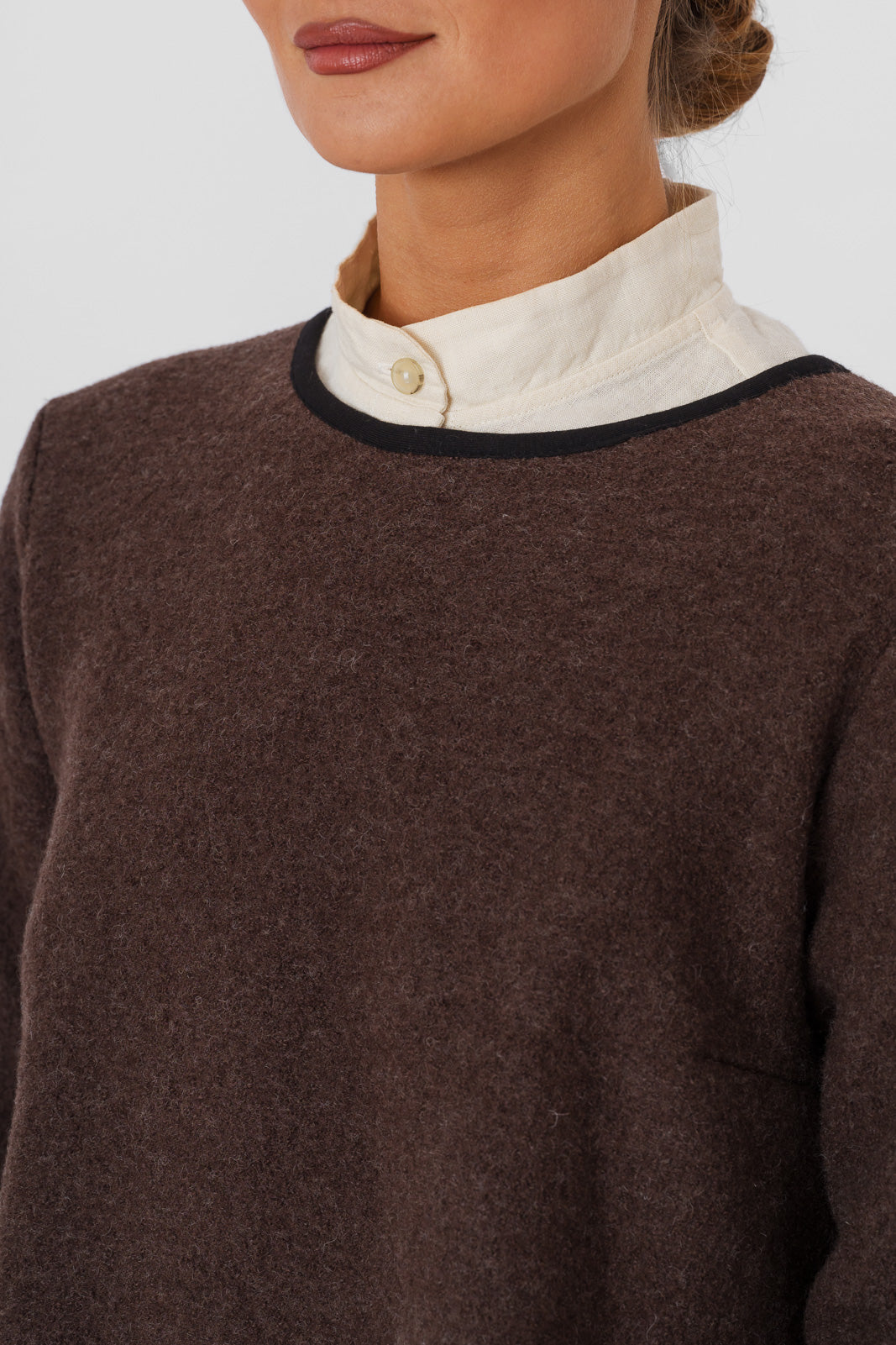 Crop Sweater, Wool, Espresso Brown#color_espresso-brown