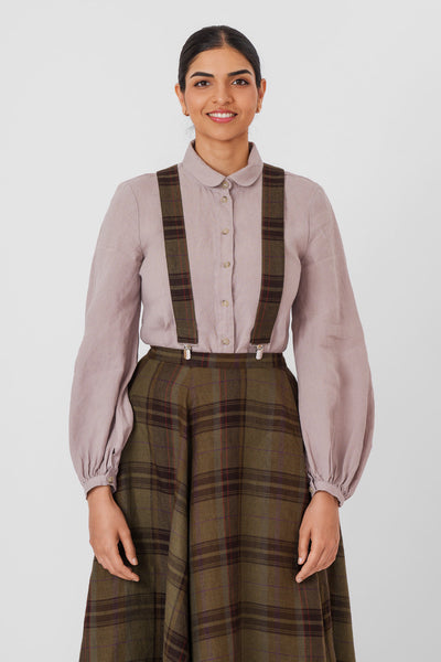 Suspenders, Twill Linen, Oak Tartan#color_oak-tartan