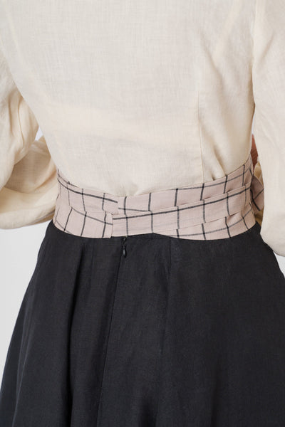 Ribbon Belt, Latte Grid