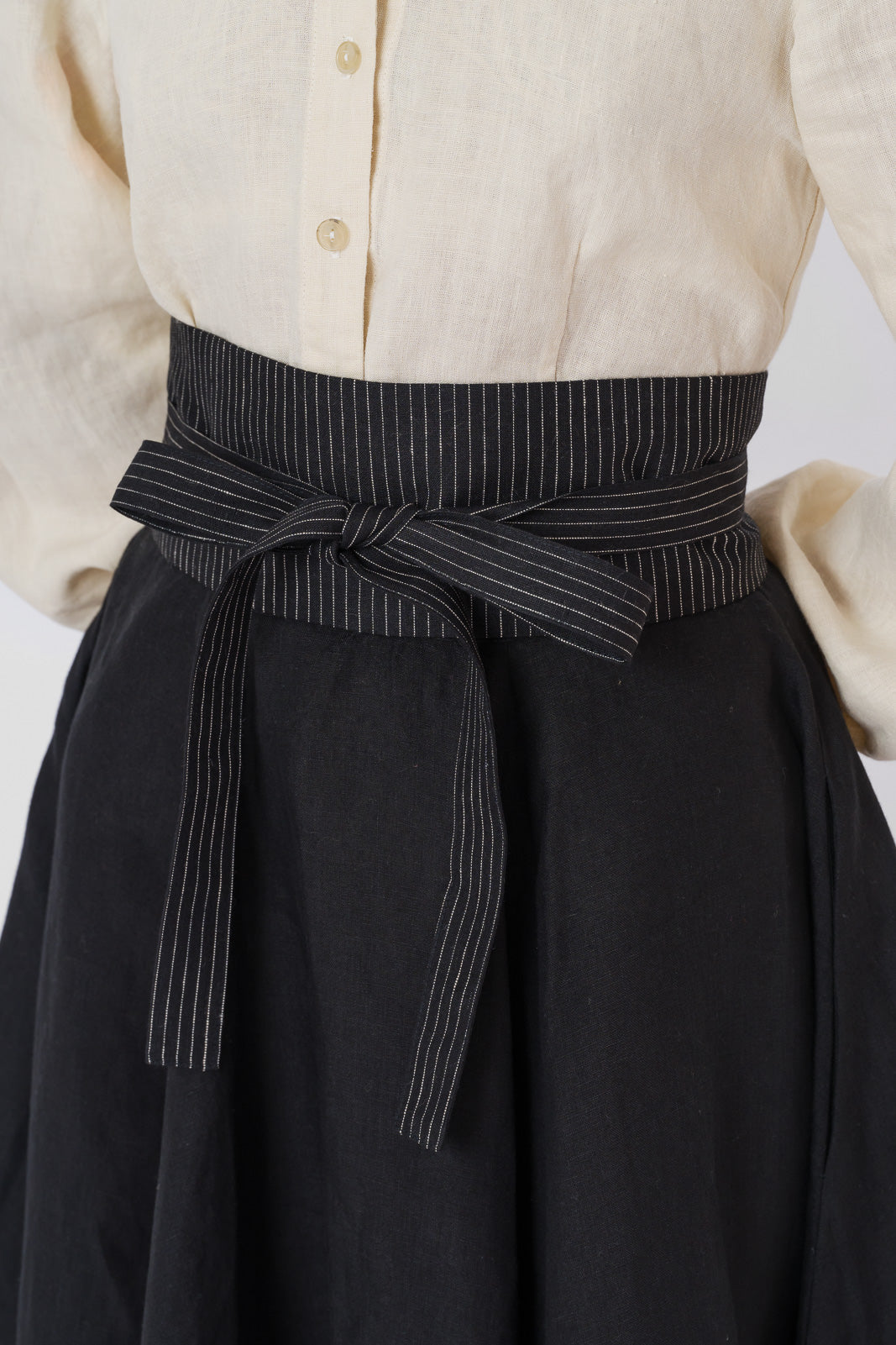 Ribbon Belt, Black Pinstripe#color_black-pinstripe