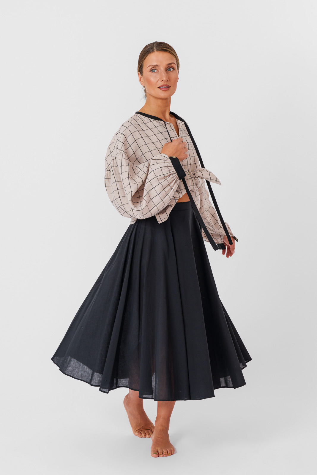 Petticoat Skirt, Wrap, Black Pansy#color_black-pansy