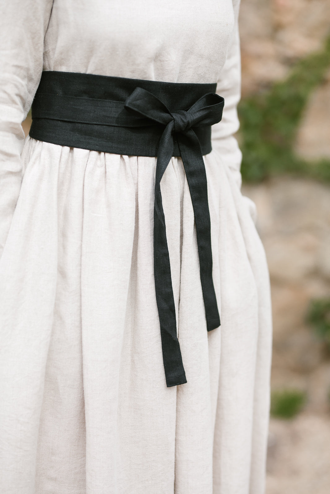 Ribbon Belt, Black Pansy