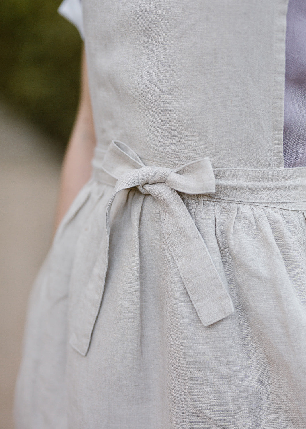 Pinafore Apron, Natural Linen