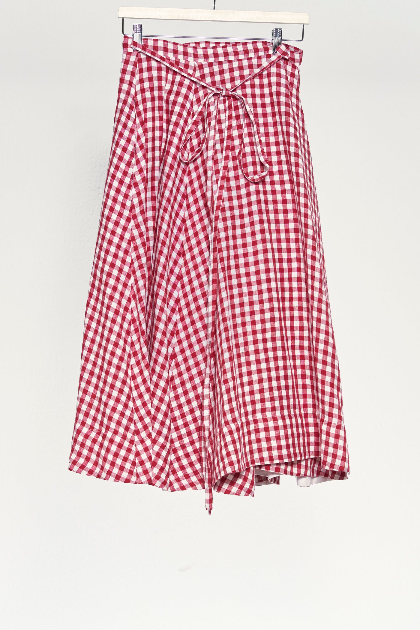 Red Gingham Wrap Skirt | Son de Flor