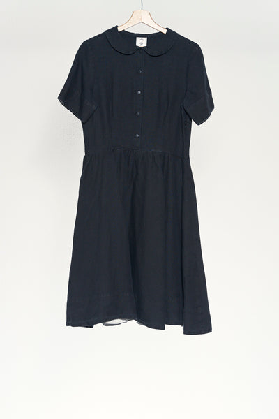 Mini Classic Dress, Black Pansy, Short Sleeve