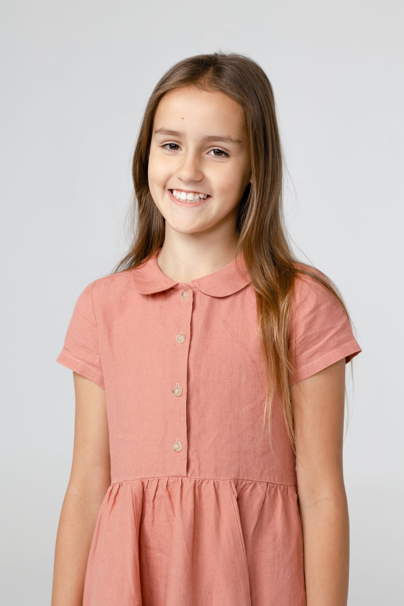 Mini Me Classic Dress, Short Sleeve, Moonlight Blue