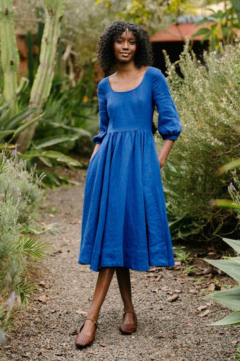 Carmen Dress, 3/4 Sleeve, Royal Blue
#color_royal-blue