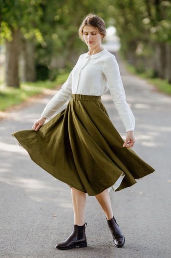 Classic Skirt, Rosemary Green#color_rosemary-green