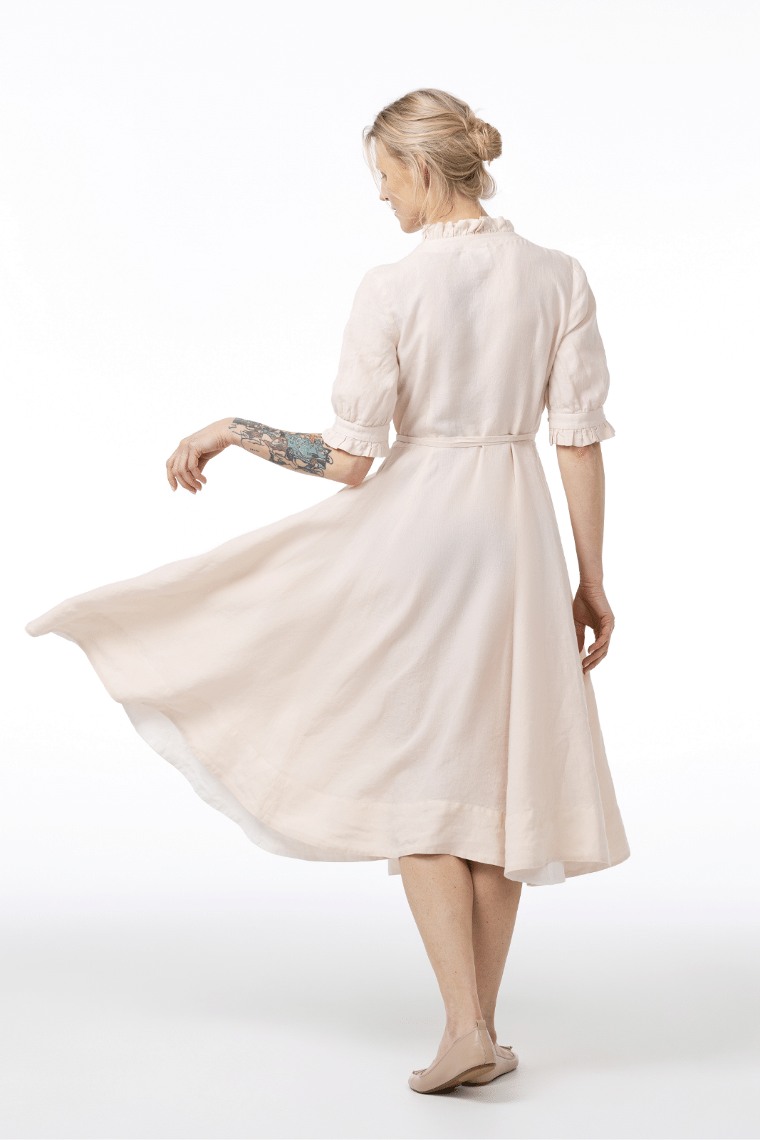 Darcy Dress, Short Sleeve, Seashell White