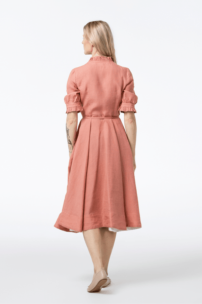 Darcy Dress, Short Sleeve, Vintage Pink