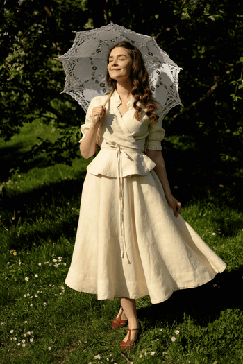 Knightley Skirt, Hemp, Milky White