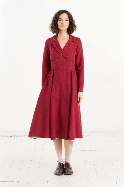 Enola Dress, Long Sleeve, Marsala Red
#color_marsala-red