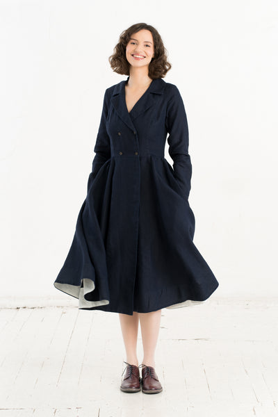 Enola Dress, Long Sleeve, Night Navy
#color_night-navy