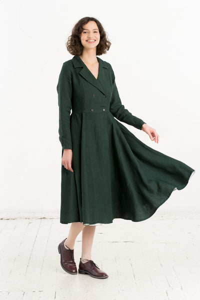 Enola Dress, Long Sleeve, Evergreen
#color_evergreen