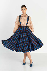 Classic – Full-Circle Linen Midi Skirt
