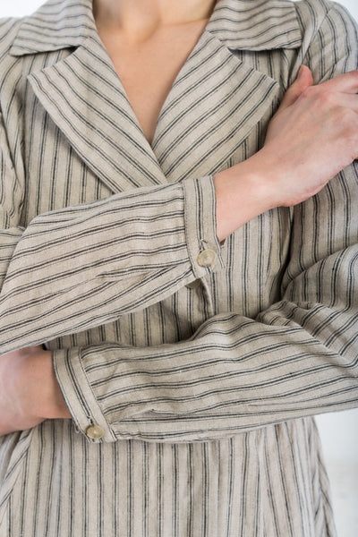 Enola Dress, Long Sleeve, Natural Stripes
#color_natural-stripe