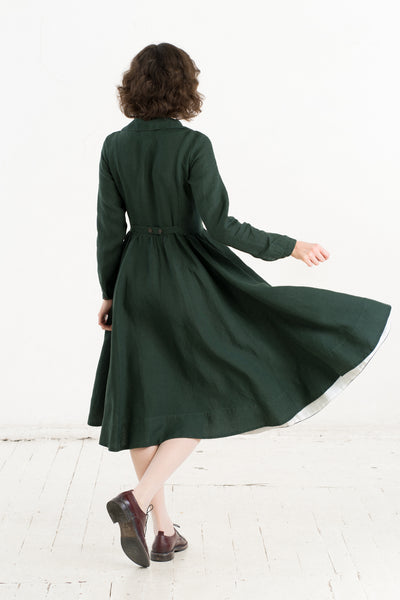 Enola Dress, Long Sleeve, Evergreen
#color_evergreen