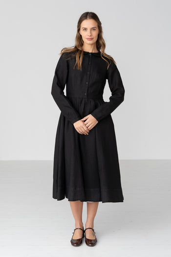 Classic Dress, Long Sleeve, Black Pansy#color_black-pansy